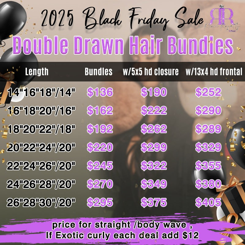 EXOTIC CURLY UPCHARGE BLACK FRIDAY SALE